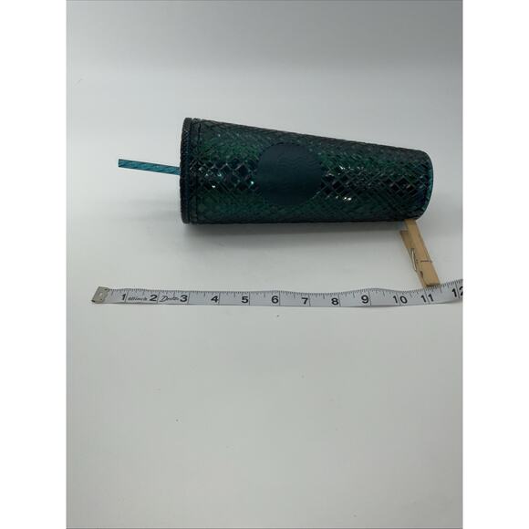 Starbucks Holiday 2021 Emerald Green Jeweled Venti 24 oz Cold Tumbler Cup Xmas - Picture 5 of 5